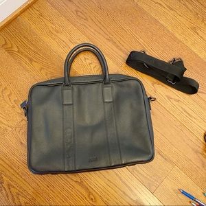 Hugo Boss Men’s Leather Briefcase with Strap
